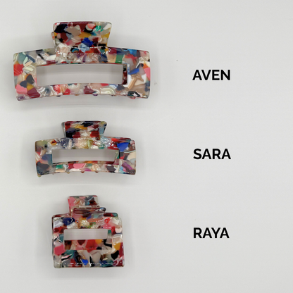 Aven Cellulose Acetate Hair Claw Clips