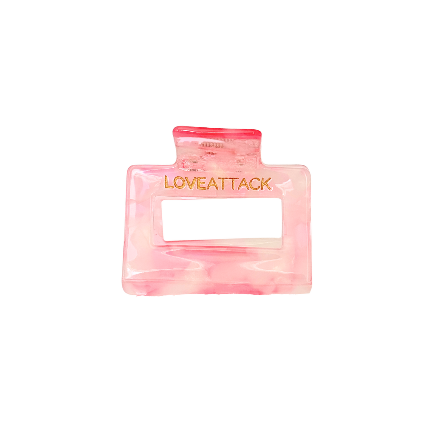 Cellulose Acetate Hair Claw Clips - Pink Shimmer