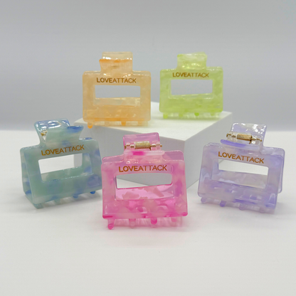 Raya Shimmer Cellulose Acetate Hair Claw Clips