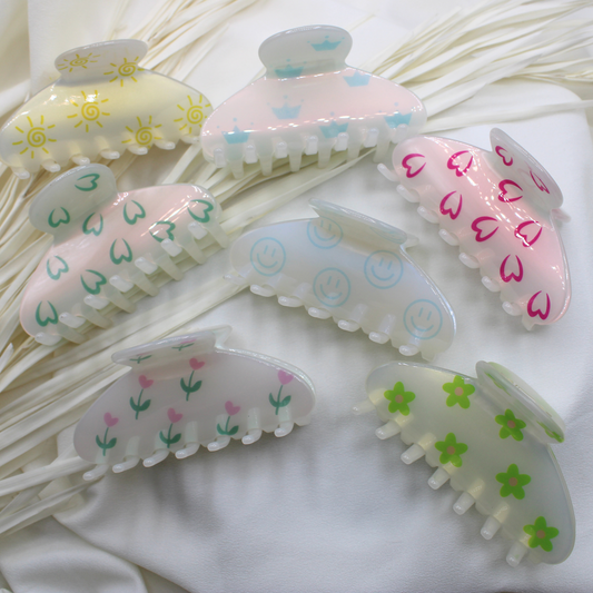 Seina Cellulose Acetate Hair Claw Clips