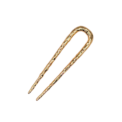 Small Textured Metal French Hair Pins