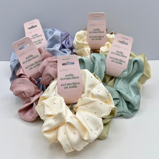 Sparkle Satin Scrunchie Sets - 2pcs