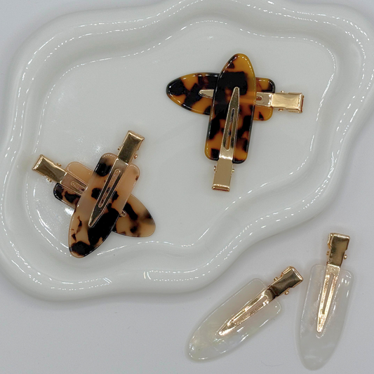 Eco-Friendly Cellulose Acetate Creaseless Hair Clips