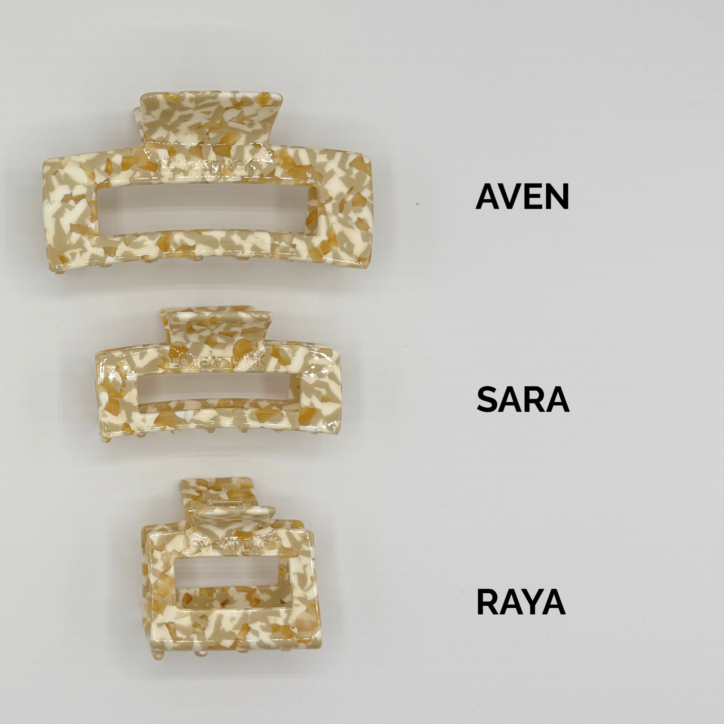 Aven Cellulose Acetate Hair Claw Clips