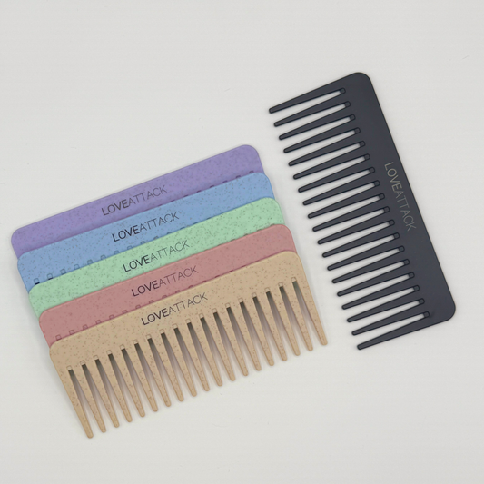 Peignes de douche démêlants à dents larges en paille de blé