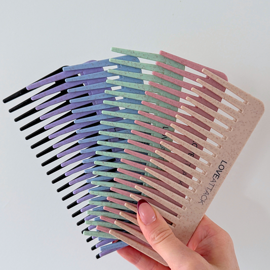 Wheat Straw Wide Tooth Wet/Dry Detangling Hair Combs