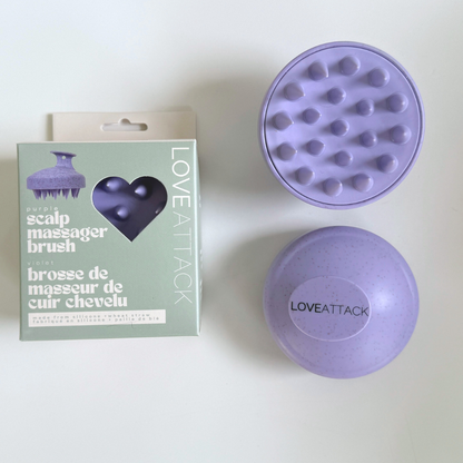 Paille de blé + brosse à shampoing masseur de cuir chevelu en silicone