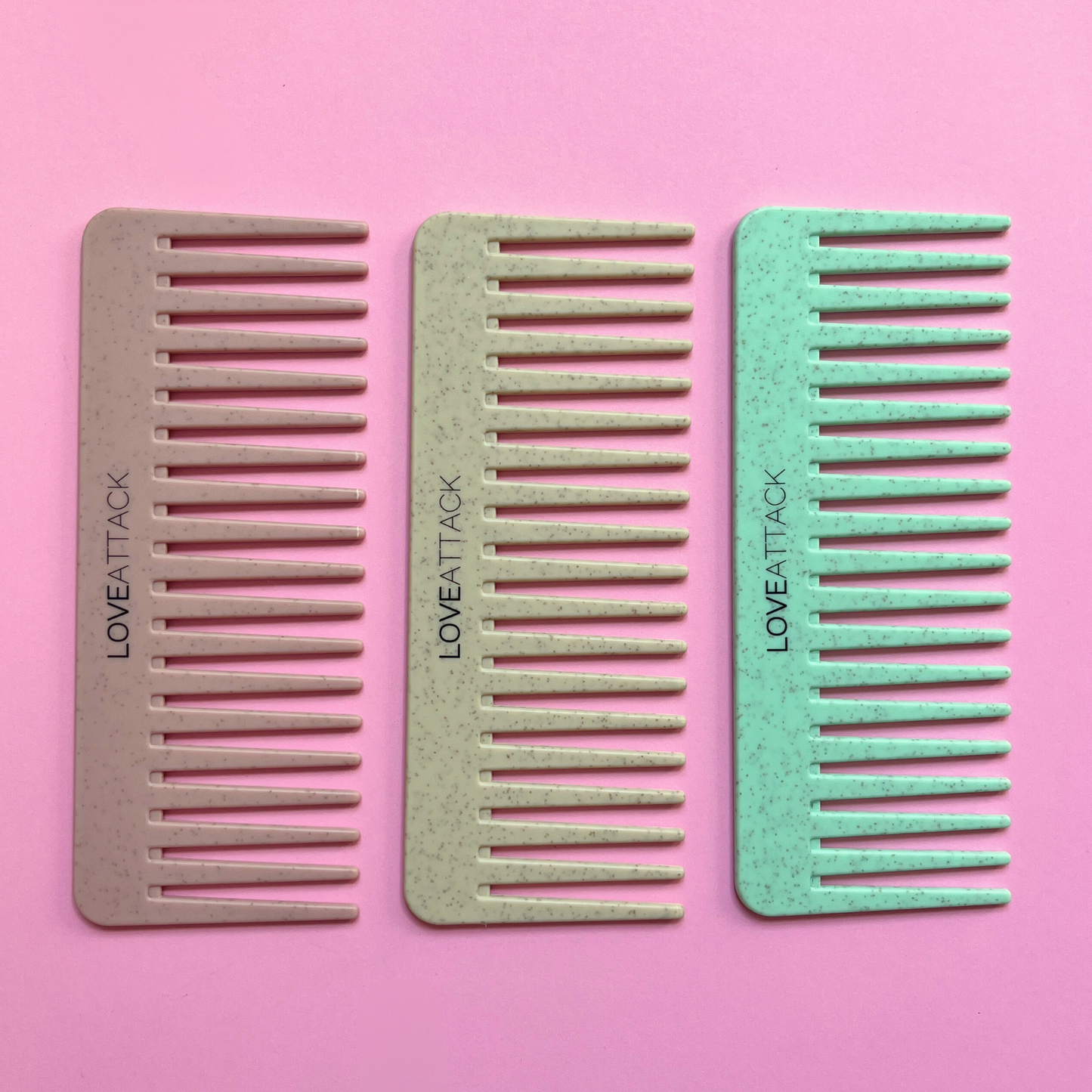 Wheat Straw Wide Tooth Detangling Combs