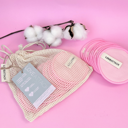 Ronds de coton biologique réutilisables (paquet de 10, taille 3")