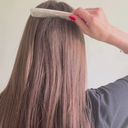 Peigne à cheveux en acétate de cellulose à dents fines
