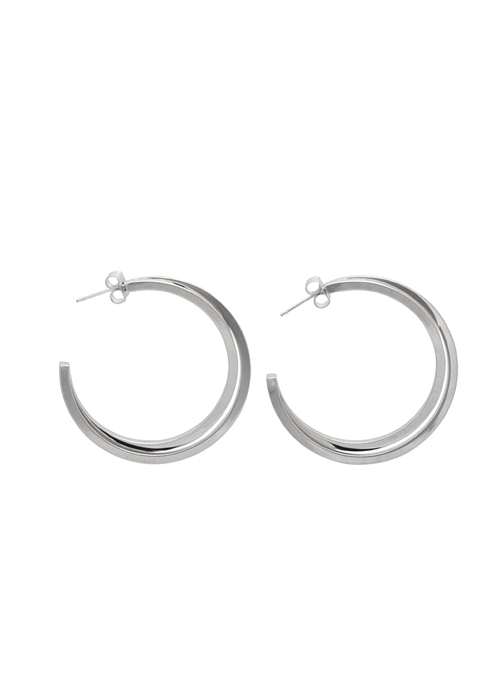 Radiance Hoop Earrings - Silver