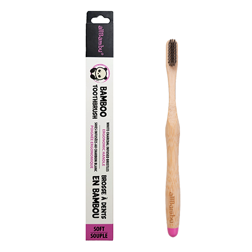 Adult Bamboo Toothbrush - Pink