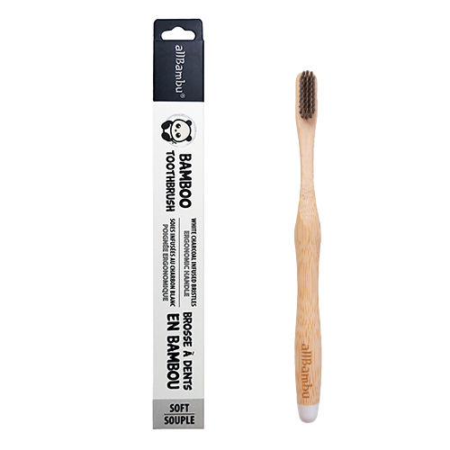 Adult Bamboo Toothbrush - White