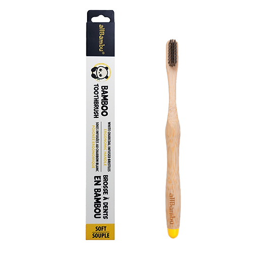 Adult Bamboo Toothbrush - Yellow