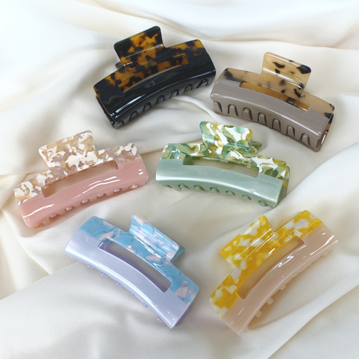 Ava Cellulose Acetate Hair Claw Clips