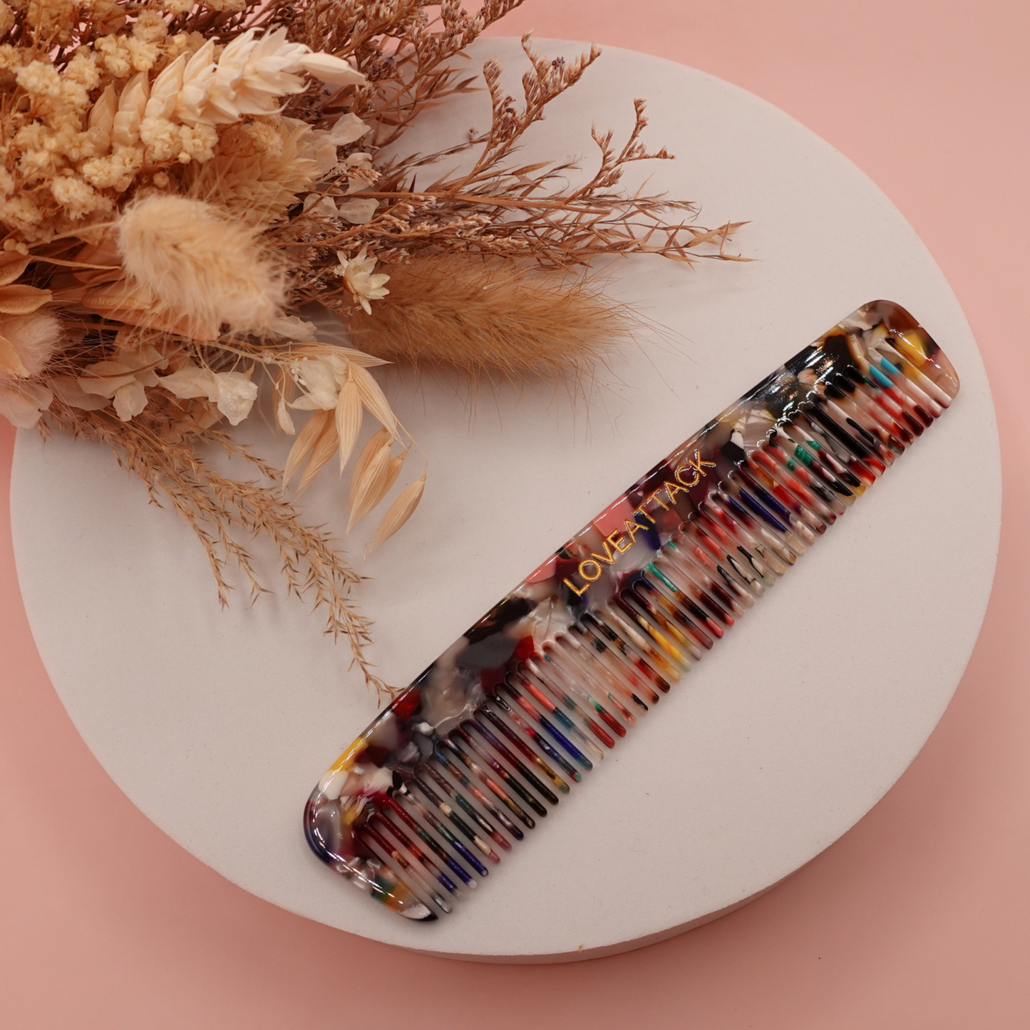 Fine Tooth Cellulose Acetate Hair Comb