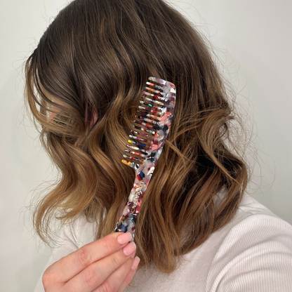 Cellulose Acetate Long Handled Detangling Combs