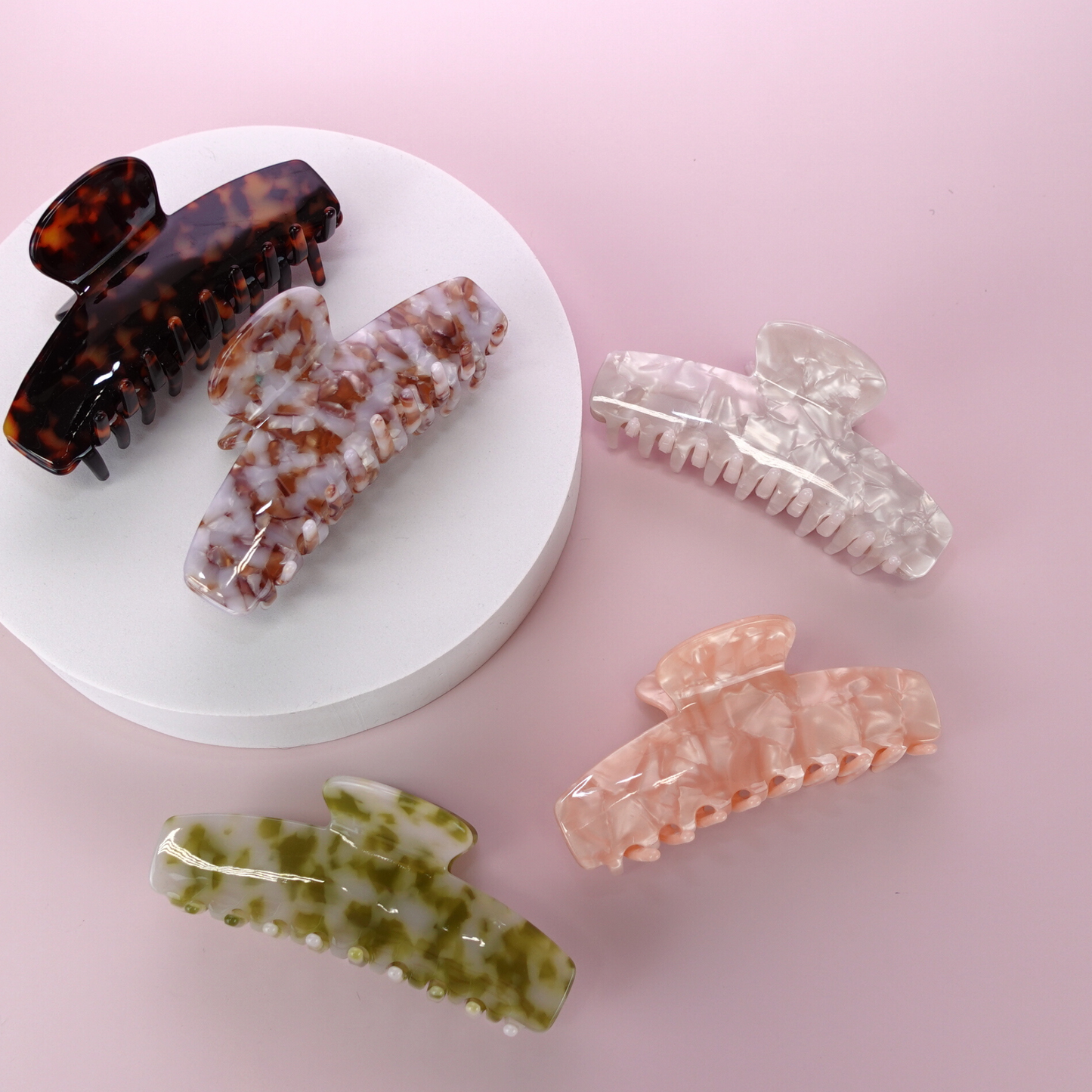 Mila Cellulose Acetate Hair Claw Clips