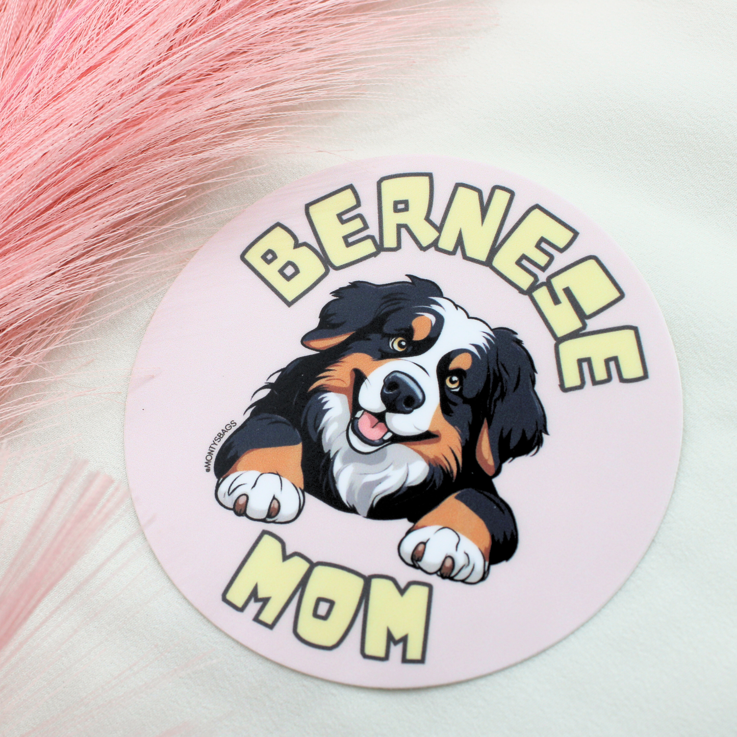 Bernese Mountain Dog Mom Vinyl Sticker