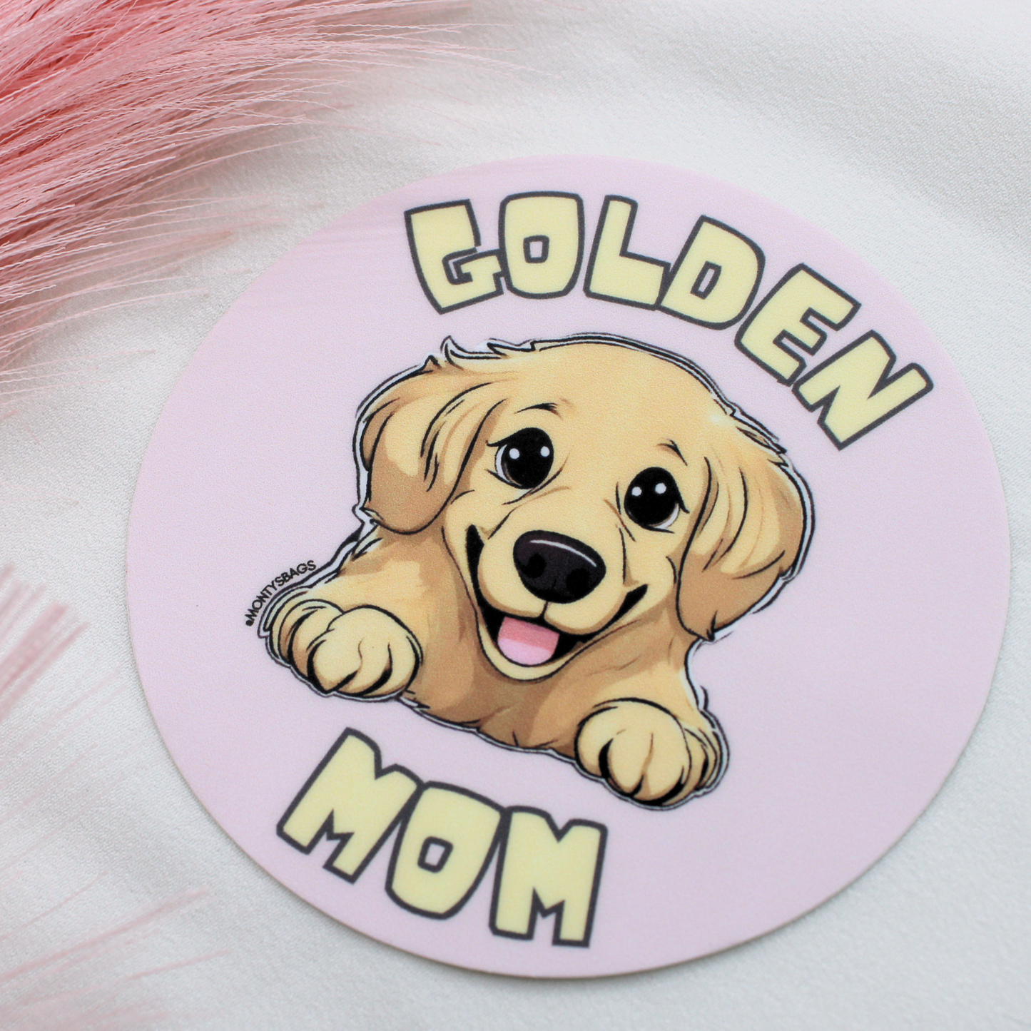 Golden Retriever Mom Vinyl Sticker
