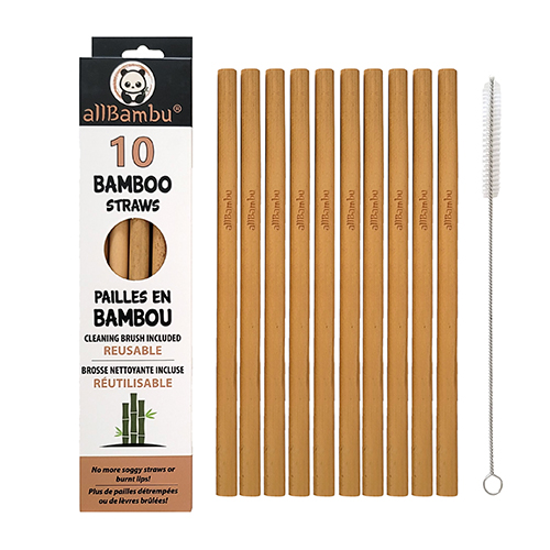 Pailles en Bambou - Paquet de 10