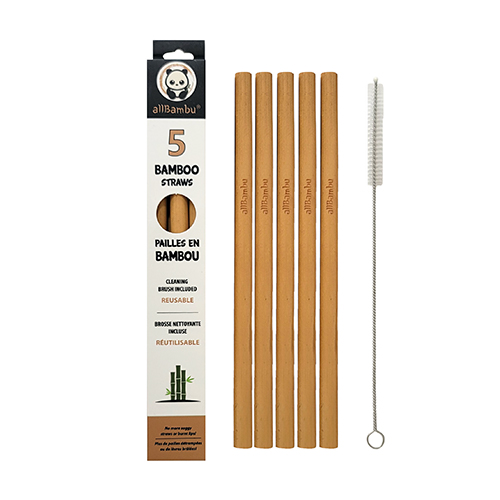 Bamboo Straws - Pack of 5